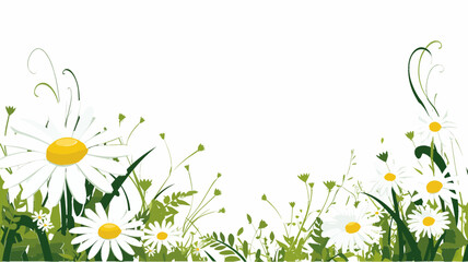 grass with flowers background