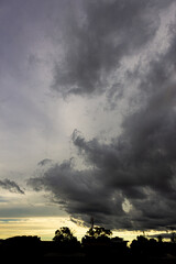 clouds over the fields