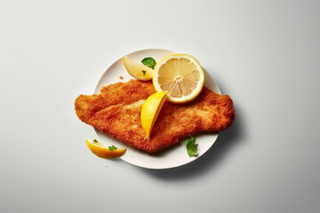 salmon steak with lemon