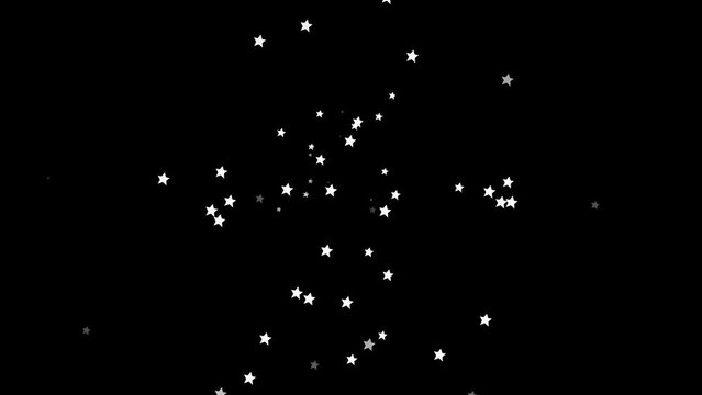 Quick transition shining star animation. Quick transitions of the stars sparkling in the dark sky.