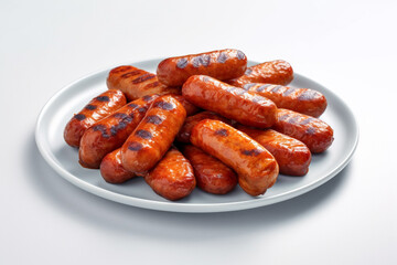 sausages on a plate