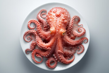 octopus on a plate