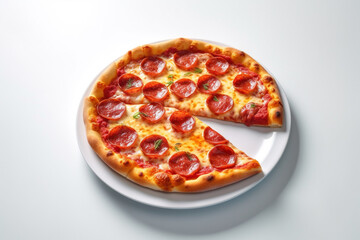 pizza isolated on white