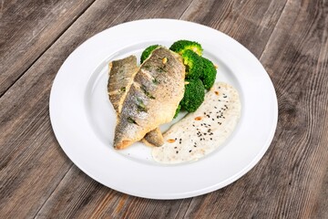 Tasty fresh fish dish, food concept