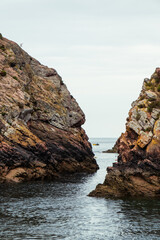 Naklejka premium A canyon in the Berlenga Islands in Portugal.