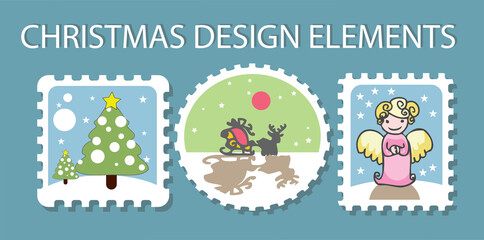 christmas elements vector