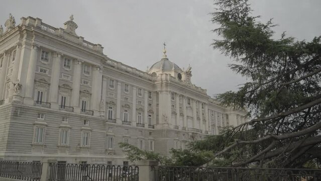 The Equestrian Statue of Philip IV at the Plaza de Oriente infront of Royal Palace of Madrid, Spain