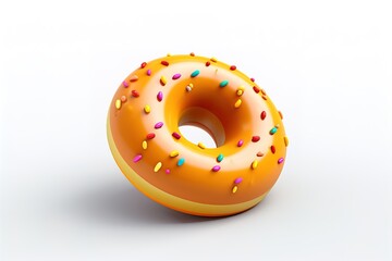 sugar icing donut 3d object background