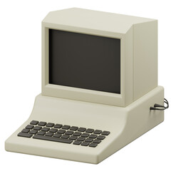 8 Bit Computer Retro Electronics 3D Icon
