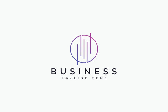 Wave Graph Analytics Software Developer Business App Logo Modern Minimalist Concept