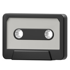 Cassette Tape Retro Electronics 3D Icon