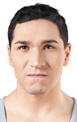 Fototapeta premium Different beautiful expressions of male face