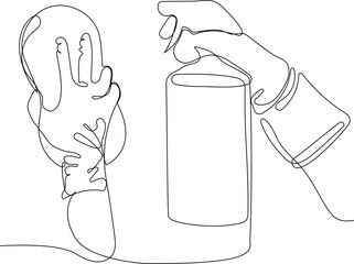 Home cleaning service landing page design concept, illustration of janitors with cleaning tools. Vector illustration