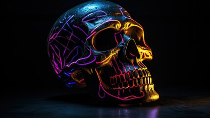 A metallic cyberpunk skill