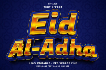 Eid al adha 3d style editable text effect