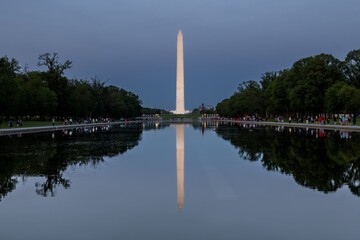 Washington Monument at dusk