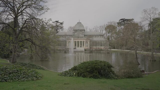 The Palacio de Cristal Crystal Palace in the Buen Retiro Park Madrid, Spain