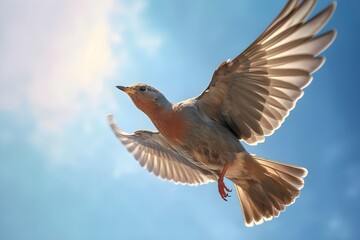 a bird in free flight made with Generative AI