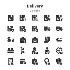Icons collection on delivery and related topic