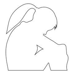 Fototapeta premium depression vector icon illustration