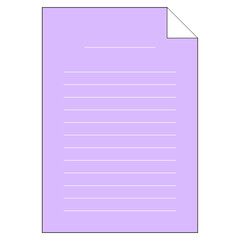 sheet of paper vector icon illustration