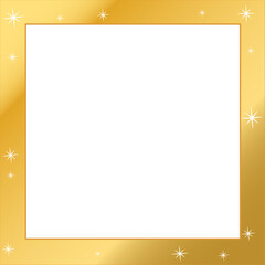 Gold Border with White Stars
