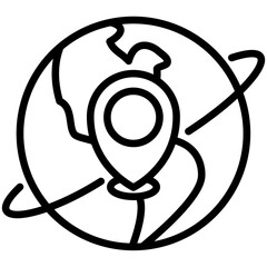 planet icons, are often used in design, websites, or applications, banner, flyer to convey specific concepts related to vacations or tourism.