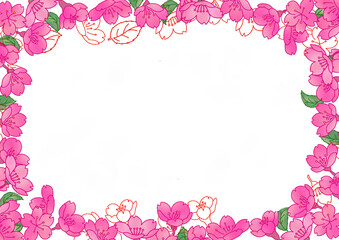 桜のフレーム　pink frame