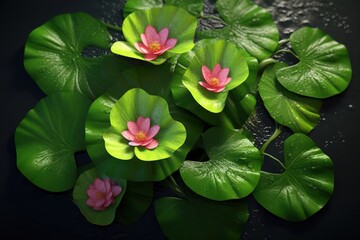 The top view is the beauty of the pink lotus flowers.