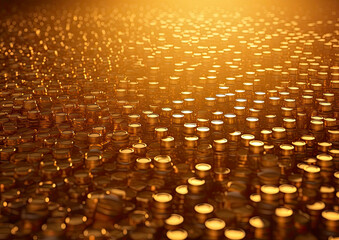 Fototapeta premium hundreds of bottles in sunlight