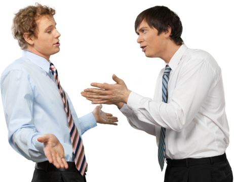 Young male businessman yelling at an employee - Powered by Adobe
