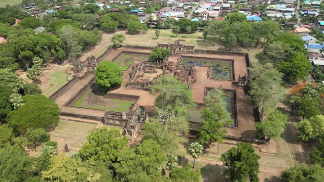 The remains of Khmer temples in Isaan Province of Thailand