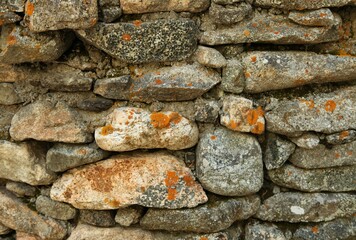 Close-up of grey rock stone wall in Beartooth Mountains, Montana