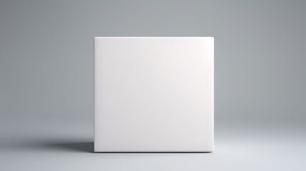 Naklejka premium A blank white square on a neutral gray background. Generative ai