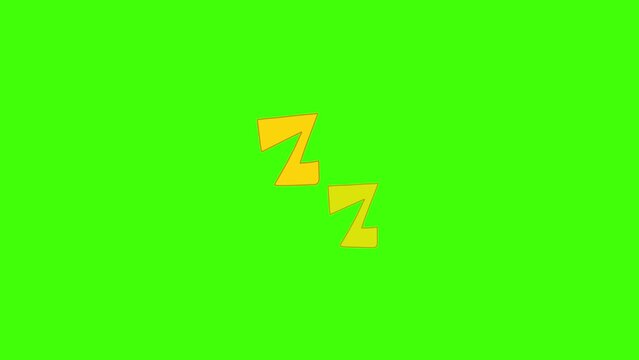 Snoring Animation On Green Background