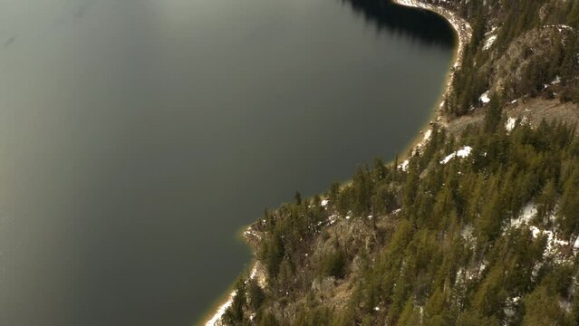 Misty Mountain Retreat: Aerial Perspectives of Shuswap Lake's Enchanting Landscape