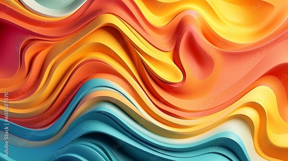 Aufkleber a vibrant abstract background with flowing and curvy lines. generative ai