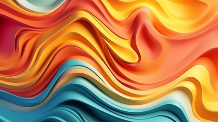 Obraz premium A vibrant abstract background with flowing and curvy lines. Generative ai