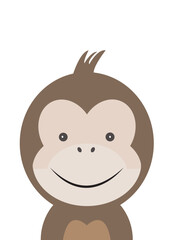 Monkey nursery art, wall art monkey to kids