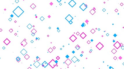VJ パーティクル 菱形 ポップ 四角形 青 紫 白背景 [別Verあり]