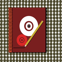 Circle and pencil photo book