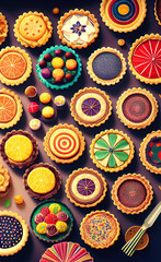 Tart Kaleidoscope: Abstract Patterns in Pastry made with Generative AI