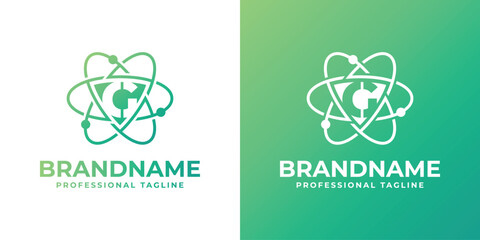 Letter G Cyber Security or Atom Logo, suitable for any business related to shield, cyber security, technology, or Atom with G initials.