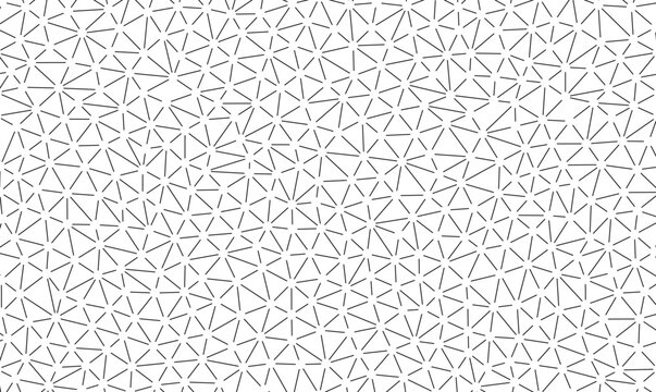 seamless vector abstract geometric polygonal broken lines repeatable pattern swatch background, black and white