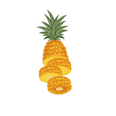 Illustration Logo of  Fresh And Ripe Cut Pineapple