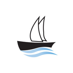 ship icon logo vector design