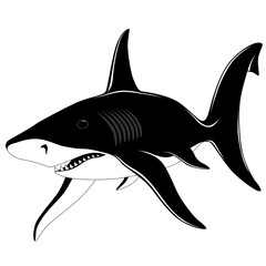 Obraz premium Shark in the form of a tattoo