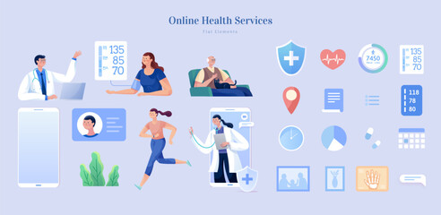 Online health service element set