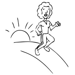 An image of a woman running outdoors.