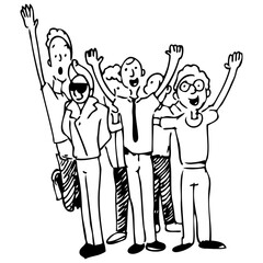 An image of a group of happy co-workers